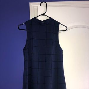 UO Cooperative navy shift grid dress